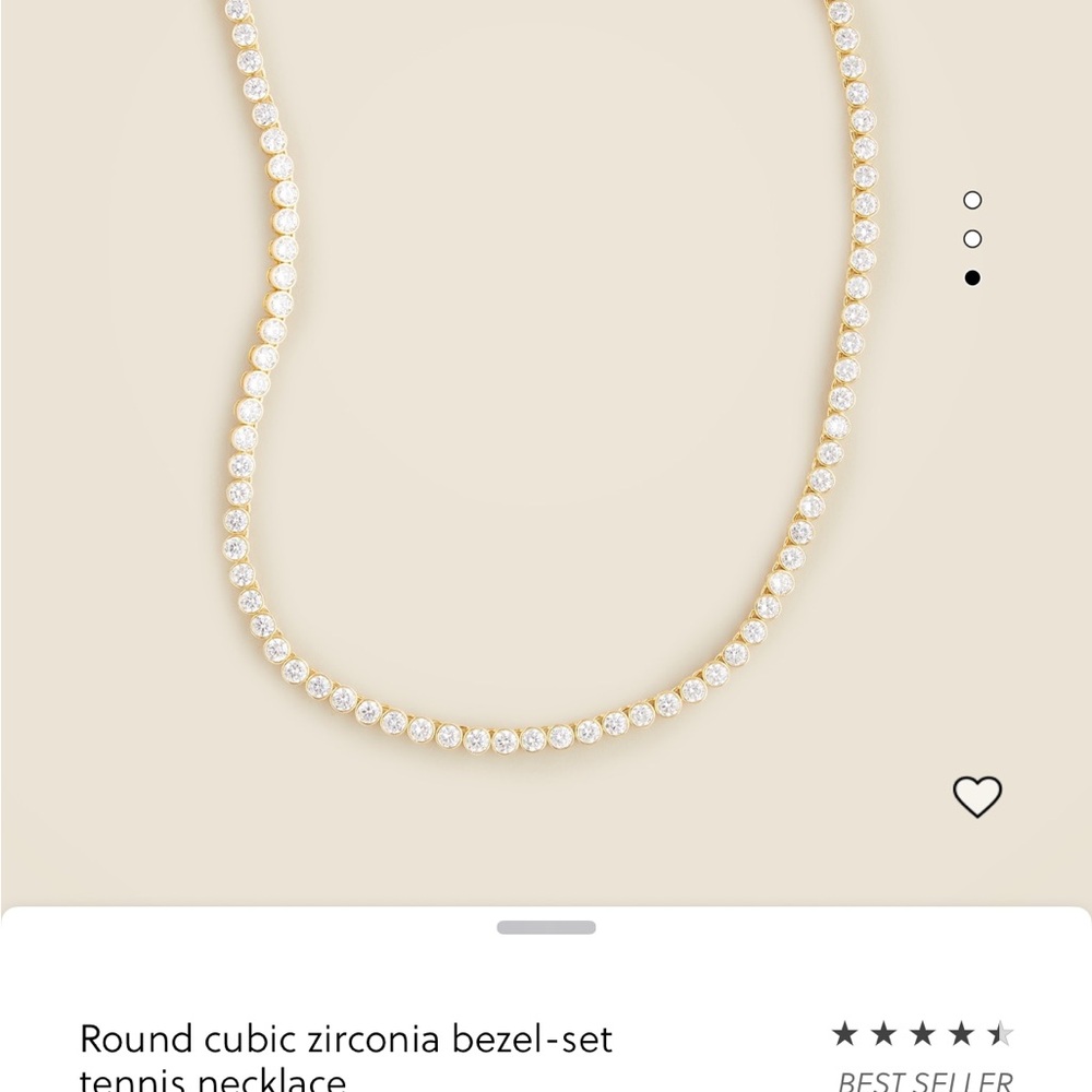 Jcrew cubic zirconia tennis necklace - Picture 2 of 3